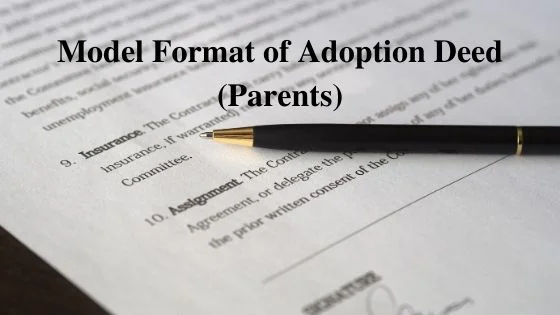 Adoption deed